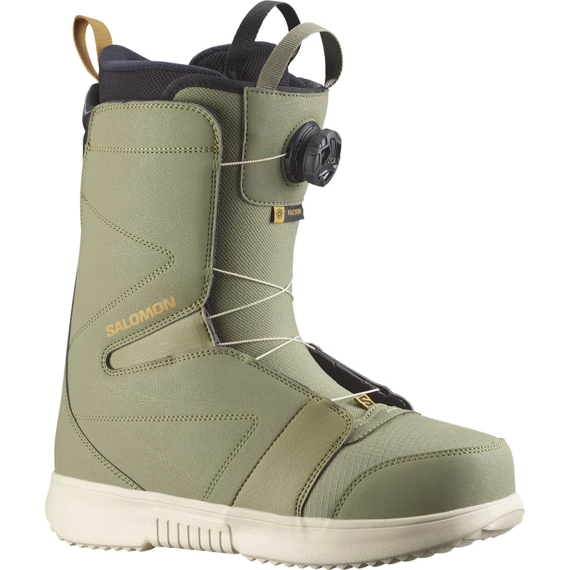 Load image into Gallery viewer, Salomon Men's Faction BOA® Snowboard Boots Deep Lichen Green/Rainy Day/Black L47832900
