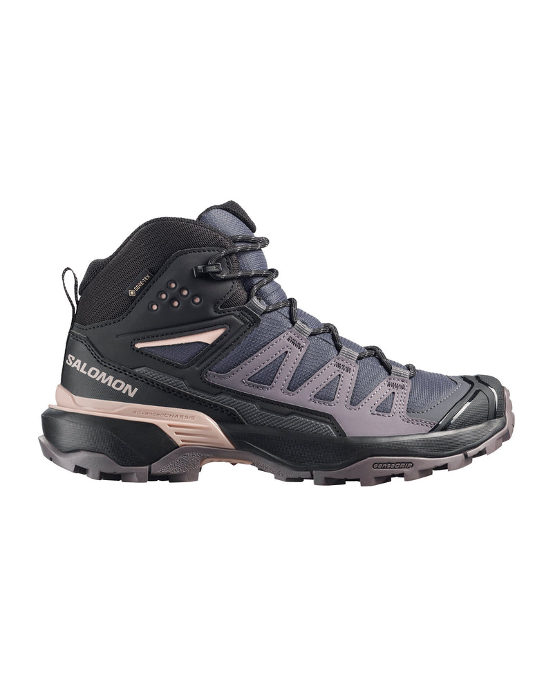 Load image into Gallery viewer, Salomon Women's X Ultra 360 Mid Gore-Tex Shoes Nine Iron/Excalibur/Shadow Gray L49101500
