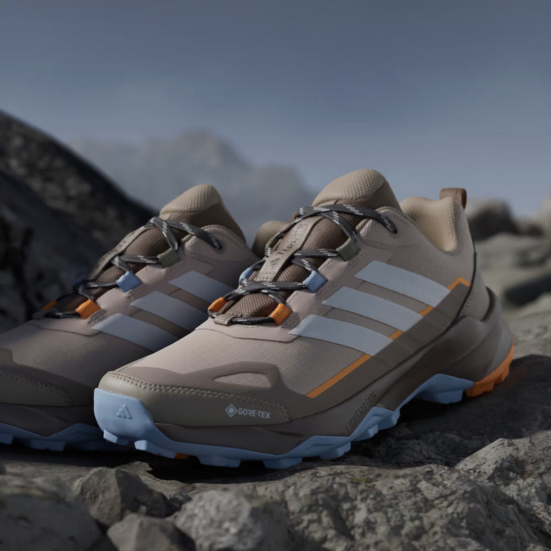 Load image into Gallery viewer, Adidas Terrex Women's Skychaser AX5 GORE-TEX Hiking Shoes Wonder Taupe/Off White/Glow Blue HP7169
