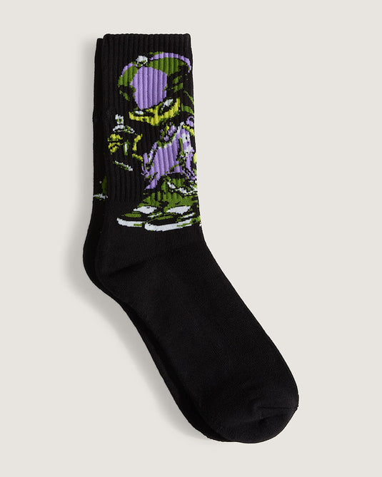 Vans Unisex Premium Wreckpack Alien Dog Crew Socks Black VN000SP8BLK