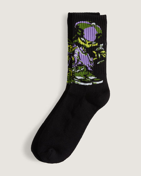 Vans Unisex Premium Wreckpack Alien Dog Crew Socks Black VN000SP8BLK