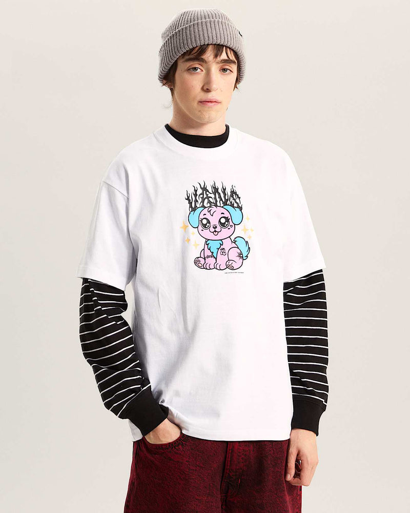 Load image into Gallery viewer, Vans Men's Puppy Loose T-Shirt White VN000W00WHT
