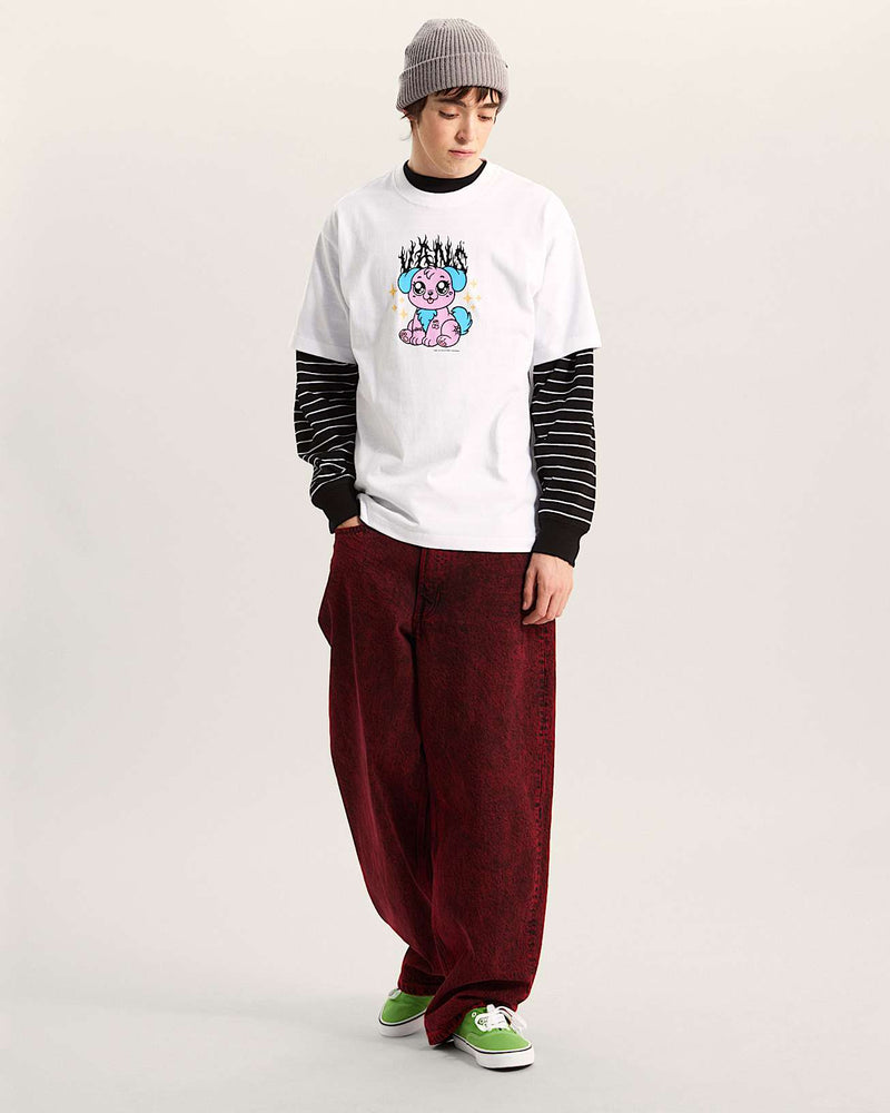 Load image into Gallery viewer, Vans Men's Puppy Loose T-Shirt White VN000W00WHT
