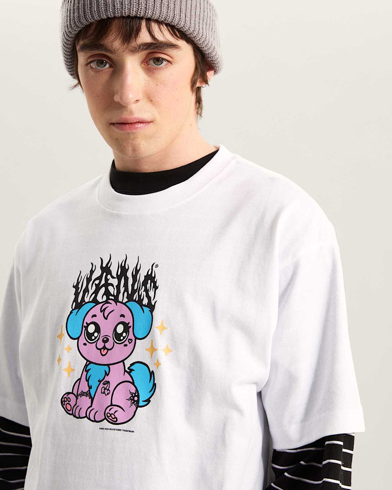 Load image into Gallery viewer, Vans Men's Puppy Loose T-Shirt White VN000W00WHT
