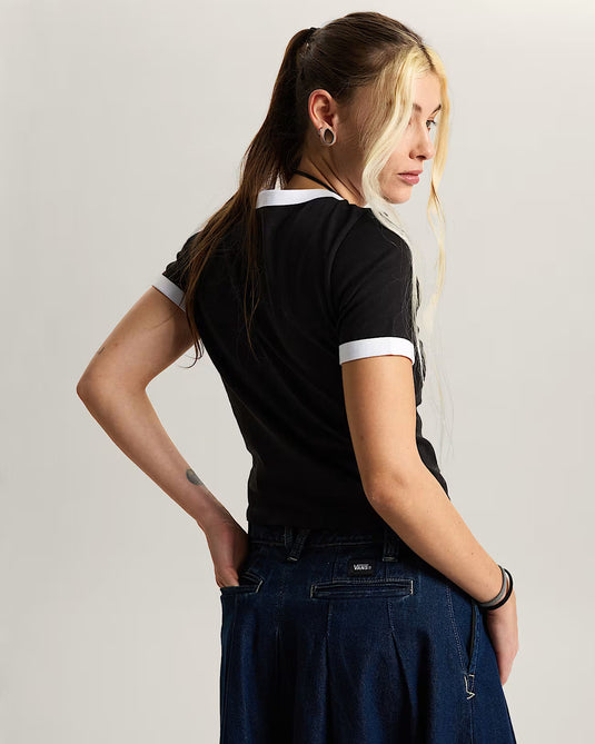 Vans Women's Puppy Ringer T-Shirt Black VN000W24BLK