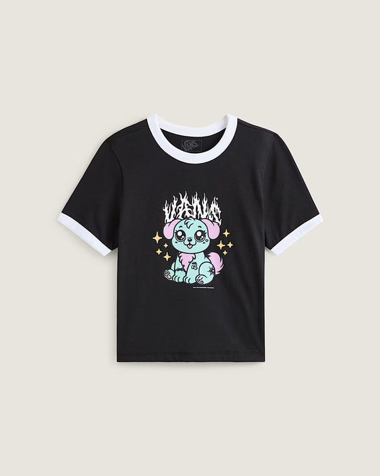 Vans Women's Puppy Ringer T-Shirt Black VN000W24BLK