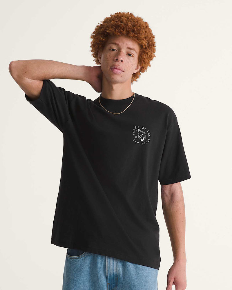 Load image into Gallery viewer, Vans Men's Queens of the Stone Age Ouroboros T-Shirt Black VN00134WBLK
