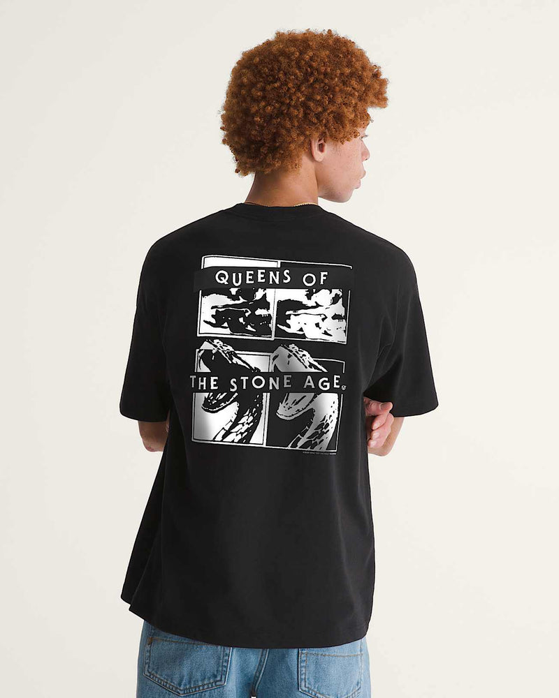 Load image into Gallery viewer, Vans Men's Queens of the Stone Age Ouroboros T-Shirt Black VN00134WBLK
