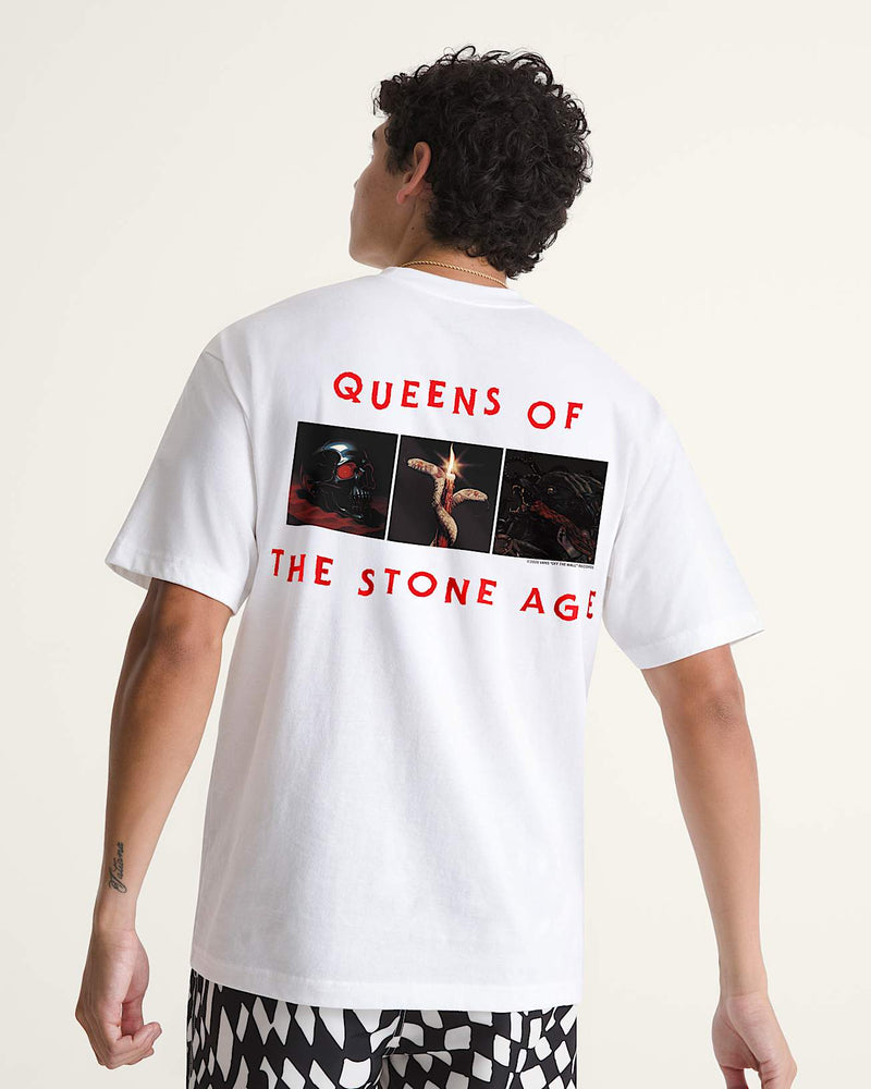 Load image into Gallery viewer, Vans Men's Queens of the Stone Age T-Shirt White VN00134XWHT
