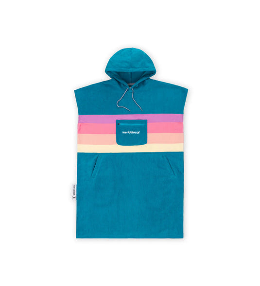 We Ride Local Unisex Rays Poncho Beach Towel Blue PRB_SS26