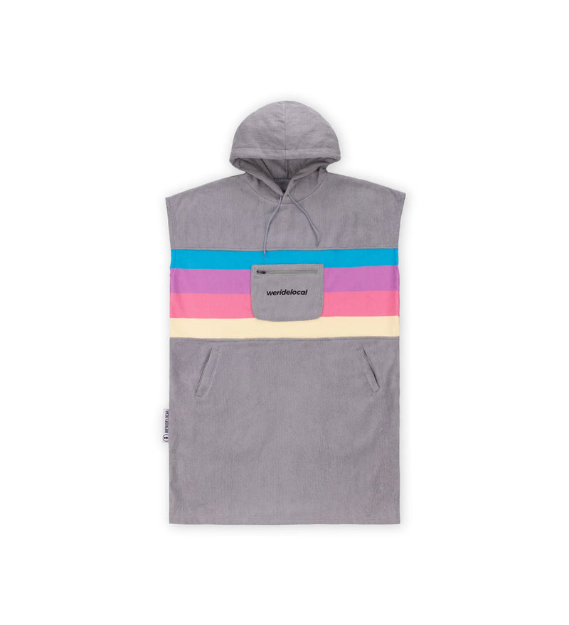 Load image into Gallery viewer, We Ride Local Unisex Rays Poncho Beach Towel Grey PRG_SS26
