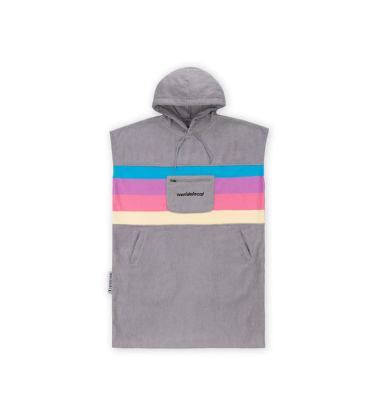 We Ride Local Unisex Rays Poncho Beach Towel Grey PRG_SS26