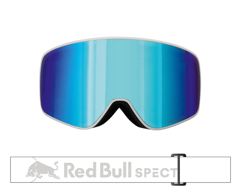 Load image into Gallery viewer, Red Bull Unisex Spect Rush White Snow Goggles Smoke/Blue Mirror RUSH-15BL3
