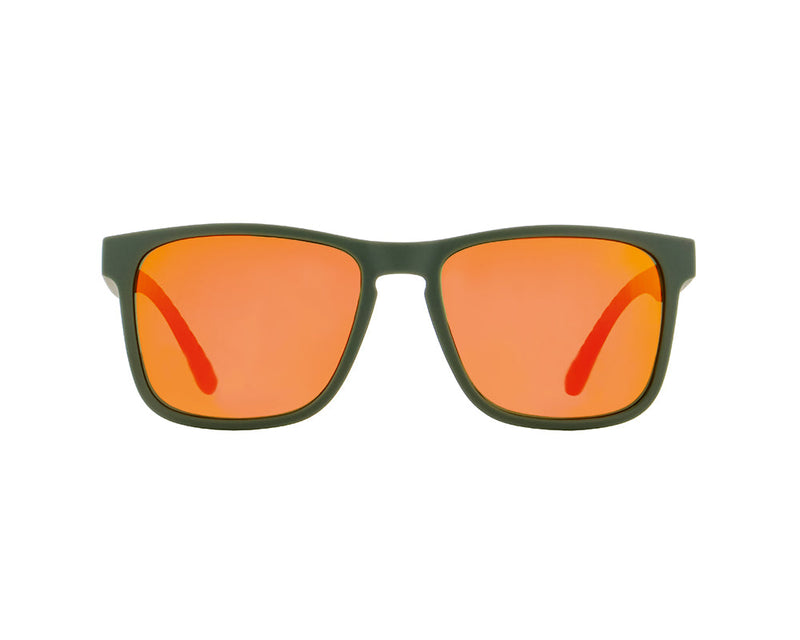 Load image into Gallery viewer, Red Bull Unisex Spect Edge Sunglasses Olive with Red Mirror EDGE-003P
