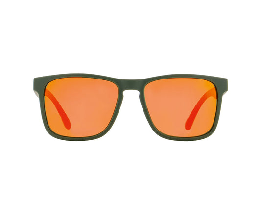 Red Bull Unisex Spect Edge Sunglasses Olive with Red Mirror EDGE-003P