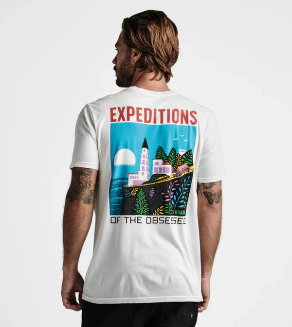 Load image into Gallery viewer, Roark Men&#39;s Expeditions Of The Obsessed Premium T-Shirt Off White RT1230

