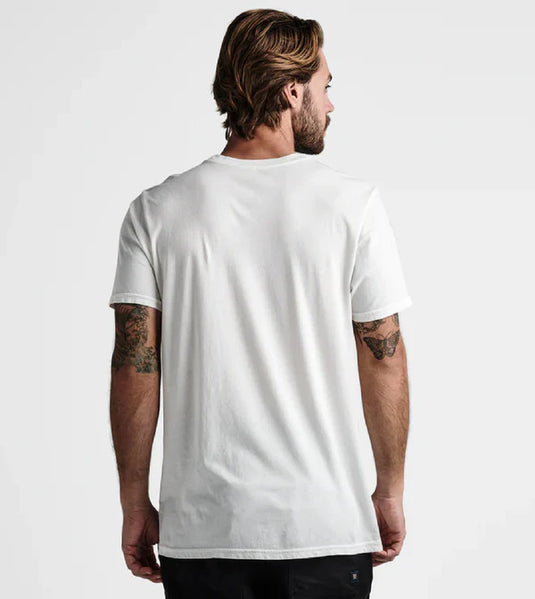 Roark Men's Sideways In Sardegna Premium T-Shirt Off White RT1232