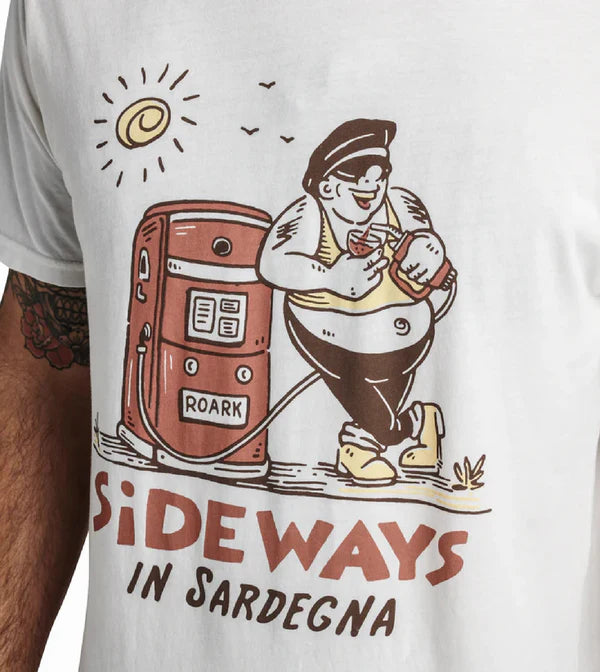 Load image into Gallery viewer, Roark Men&#39;s Sideways In Sardegna Premium T-Shirt Off White RT1232
