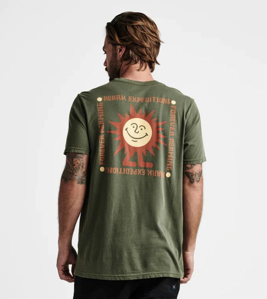 Roark Men's Expeditions Skull Premium T-Shirt Military RT1238