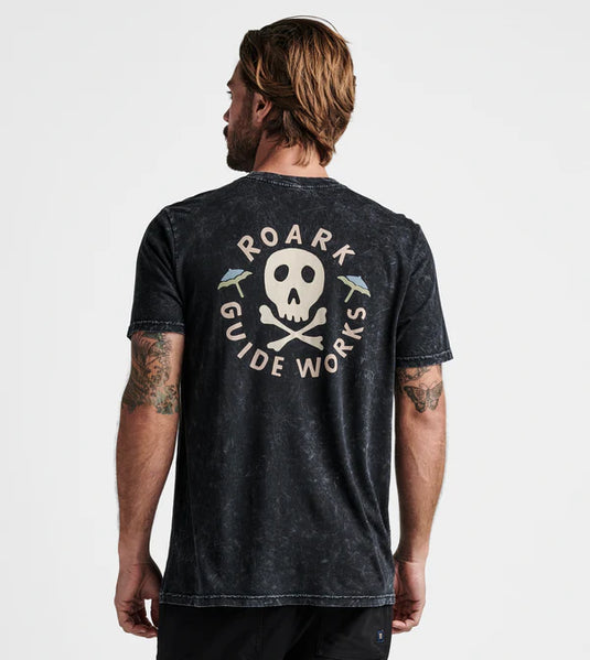 Roark Men's Guideworks Skull Premium T-Shirt Black RT1239