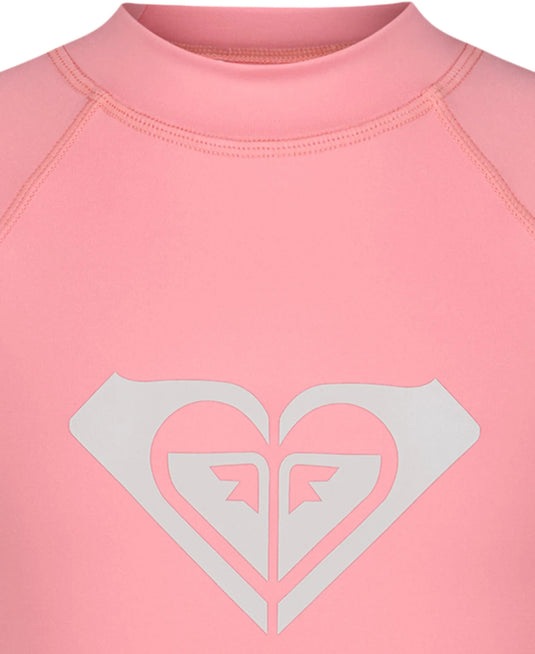 Roxy Kid's (2-7) Whole Hearted SS Rashguard Pink ERLWR03363-MLW0