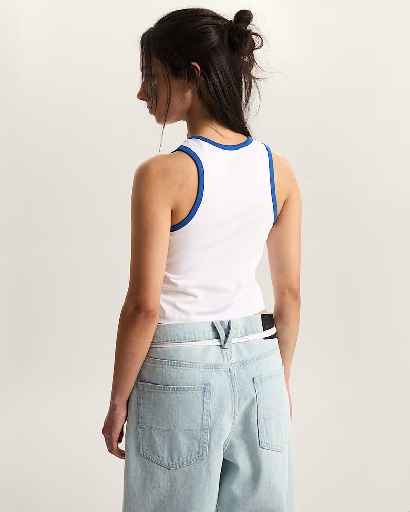 Load image into Gallery viewer, Vans Women's Retro Speed Tank T-Shirt White VN000XDQWHT
