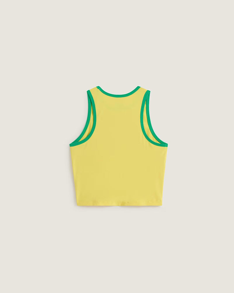 Load image into Gallery viewer, Vans Women's Retro Speed Tank T-Shirt Yellow VN000XDQFSH
