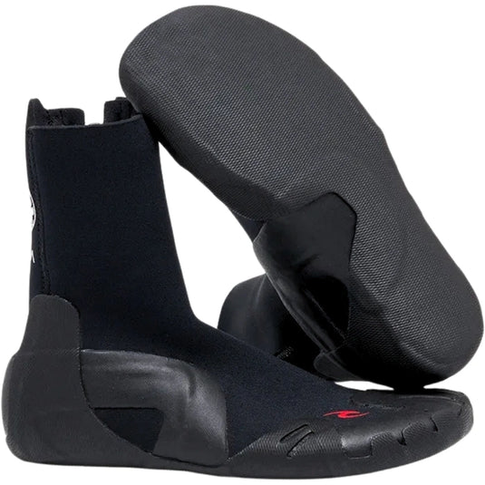 Rip Curl Unisex Omega 3mm Round Toe With Zip Black 122MSA-0090