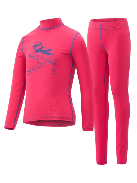 Brille Kid's Warm Base Layer Set Fuchsia SD231106-FCH