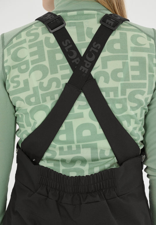 Slope Women's Kenwood Bib Snow Pants W-Pro 15000 Black SL243299-1001