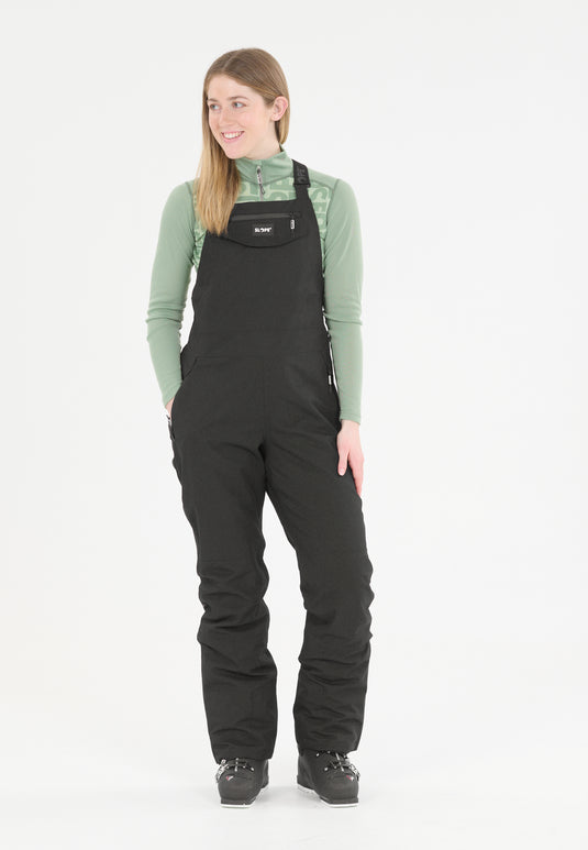 Slope Women's Kenwood Bib Snow Pants W-Pro 15000 Black SL243299-1001