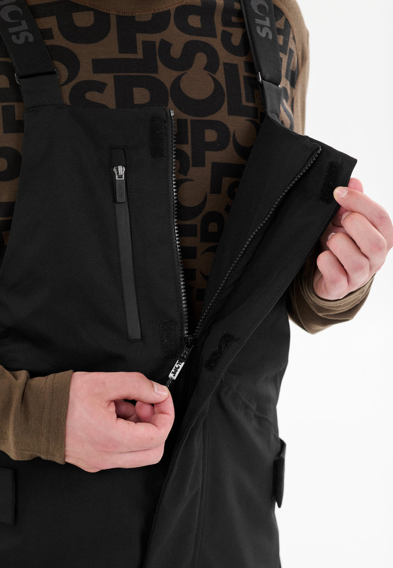 Load image into Gallery viewer, Slope Men&#39;s Kenwood Bib Snow Pants W-Pro 15000 Black SL243300-1001
