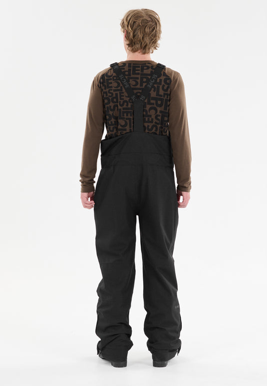 Slope Men's Kenwood Bib Snow Pants W-Pro 15000 Black SL243300-1001