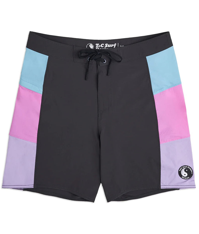 Load image into Gallery viewer, T&amp;C Men's Split 18,5" Boardshorts Swimwear Washed Black TM4BO-0402
