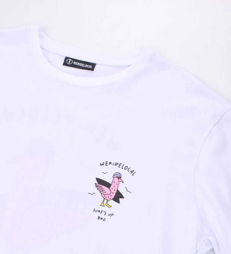 Load image into Gallery viewer, We Ride Local Men's Surf's Up T-Shirt White MTSUW_SS26
