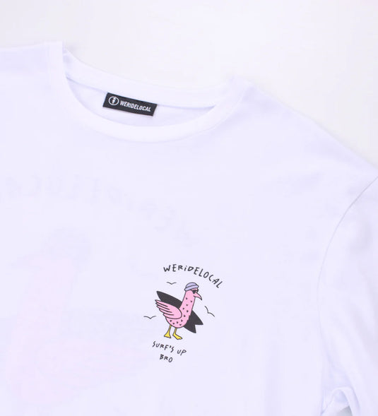 We Ride Local Men's Surf's Up T-Shirt White MTSUW_SS26