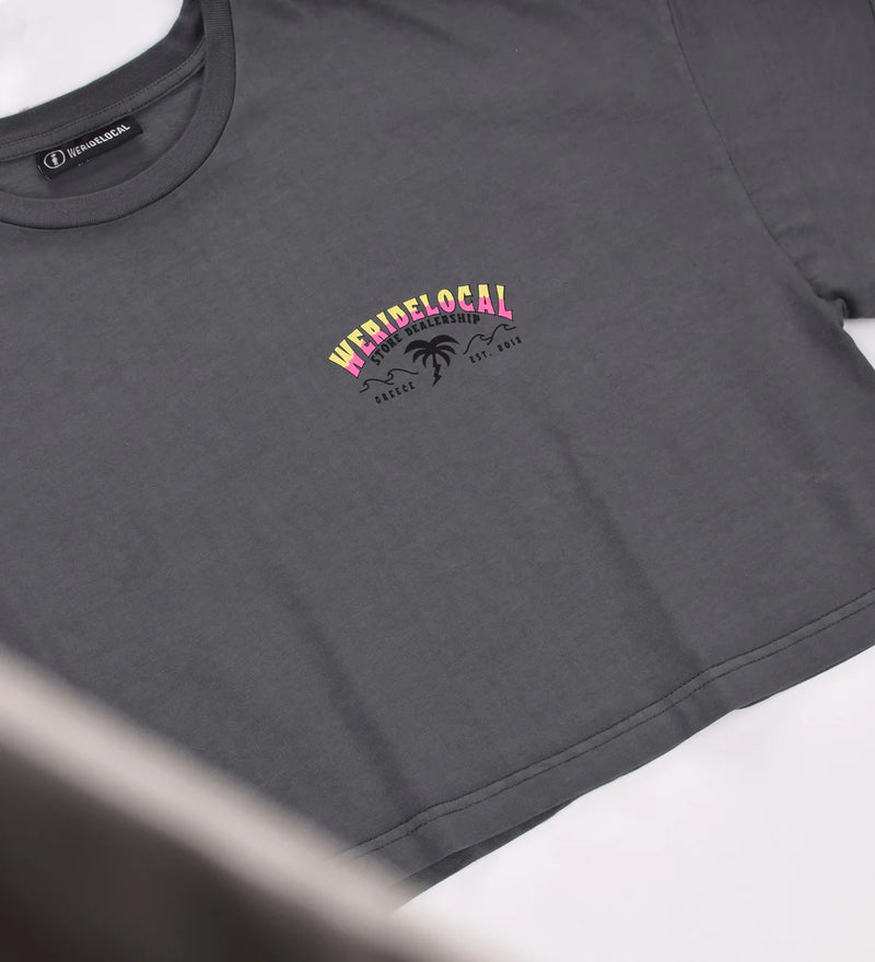 Load image into Gallery viewer, We Ride Local Women's Swell Pigment Crop Top T-shirt Black FCTSPB_SS26
