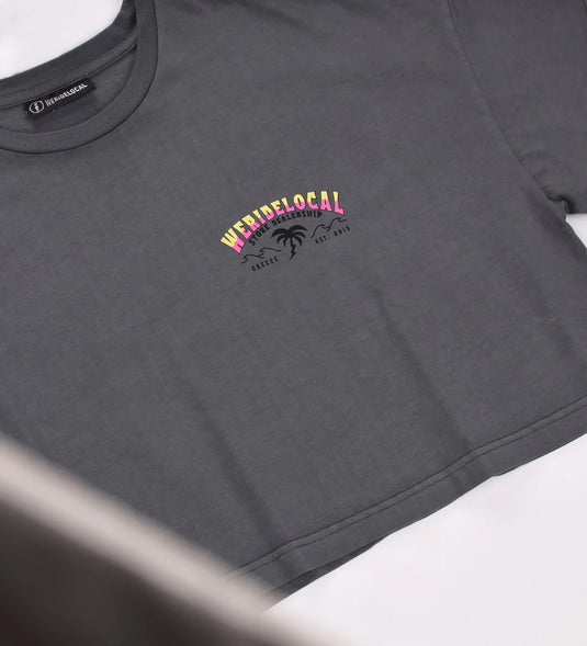 We Ride Local Women's Swell Pigment Crop Top T-shirt Black FCTSPB_SS26