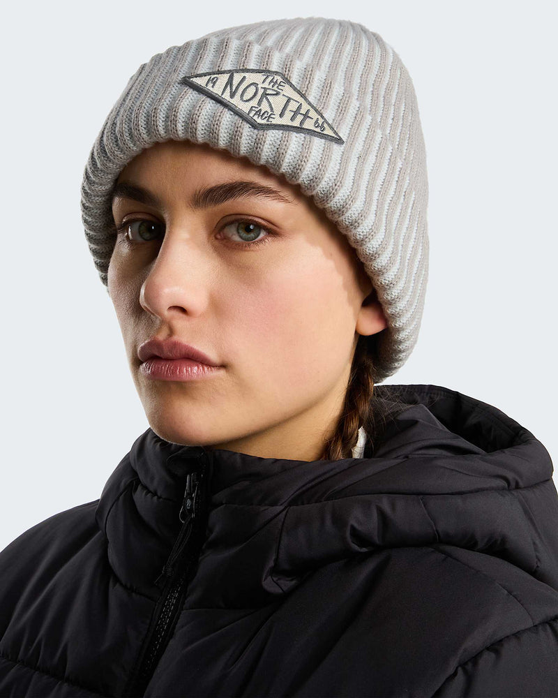 Load image into Gallery viewer, The North Face Unisex Salty Lined Special Edition Beanie Stone Slab-TNF 66 Patch NF0A8HMNWB6
