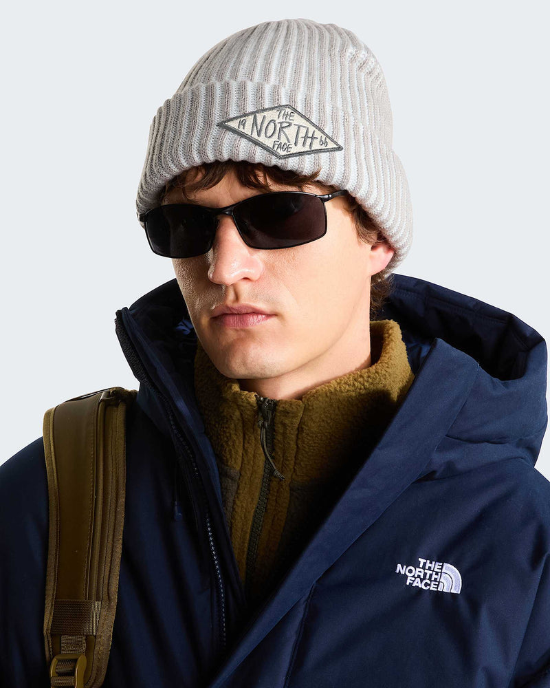 Load image into Gallery viewer, The North Face Unisex Salty Lined Special Edition Beanie Stone Slab-TNF 66 Patch NF0A8HMNWB6
