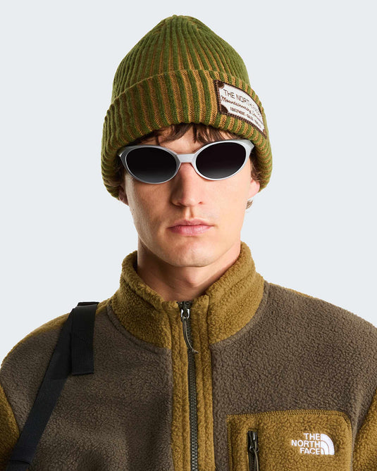 The North Face Unisex Salty Lined Special Edition Beanie Woodland Green-Mountaineering Patch NF0A8HMNWG9