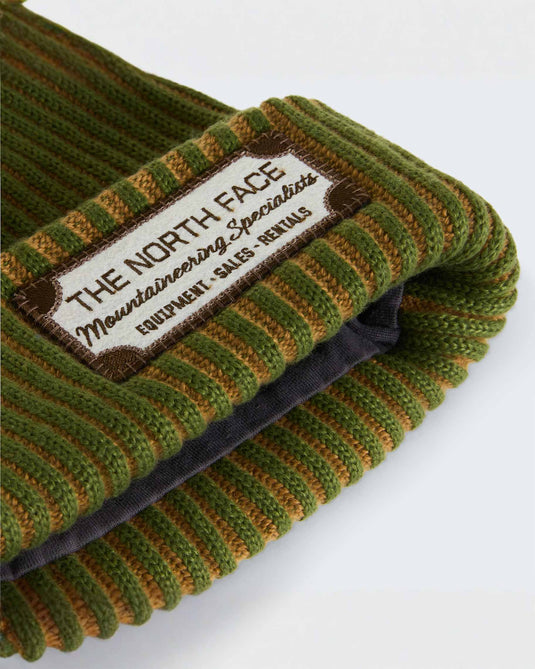 The North Face Unisex Salty Lined Special Edition Beanie Woodland Green-Mountaineering Patch NF0A8HMNWG9