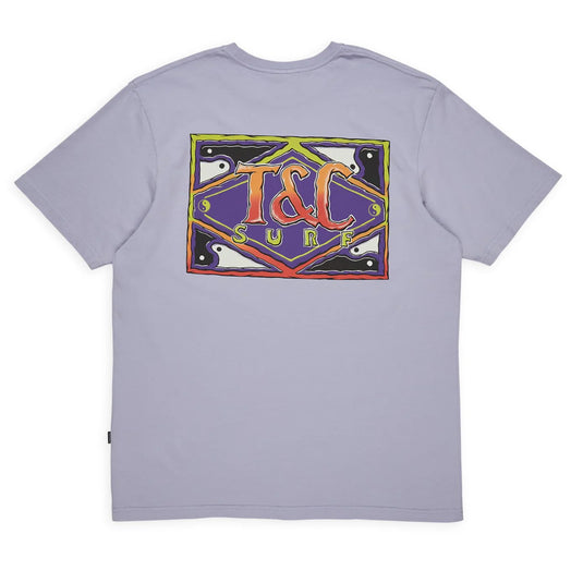 T&C Men's 80's Short Sleeve T-Shirt Washed Lavender TM6TS-0682