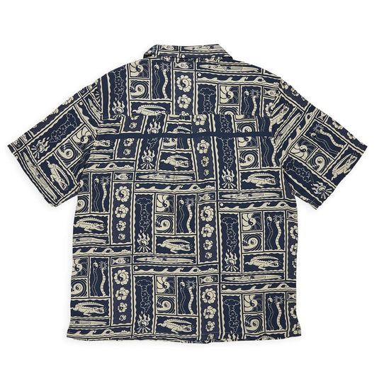 T&C Men's Aloha Short Sleeve Shirt Navy Kenny Camp TM6SS-0122