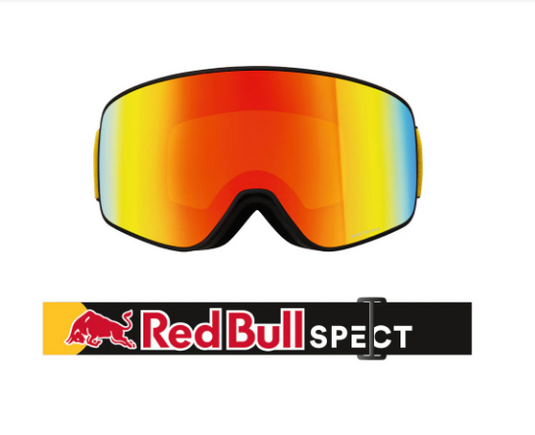 Red Bull Unisex Spect Rush Black Snow Goggles Orange/Red Mirror RUSH-17RE2