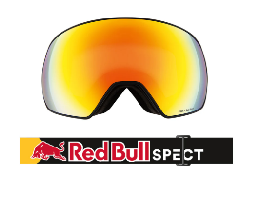 Red Bull Unisex Spect Fink Black Snow Goggles Orange/Red Mirror FINK-04RE2