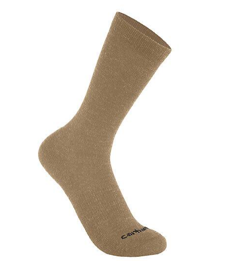 Load image into Gallery viewer, Carhartt Men&#39;s Midweight Synthetic-Wool Blend Mountain Crew (2-Pack) Socks Dark Khaki SC9592
