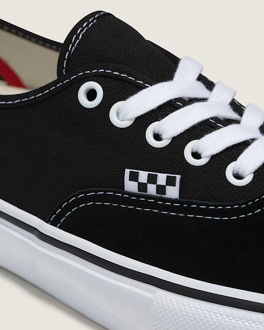 Vans Men's Skate Authentic Shoes Black/White VN0A5FC8Y28