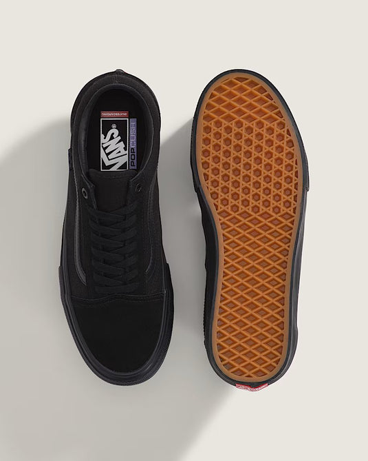 Vans Unisex Skate Old Skool Shoes Black/Black VN0A5FCBBKA
