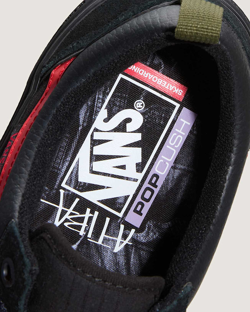 Load image into Gallery viewer, Vans Men's Skate Old Skool Wafflecup Shoes by Atiba Black/Green VN000EB7YJ7
